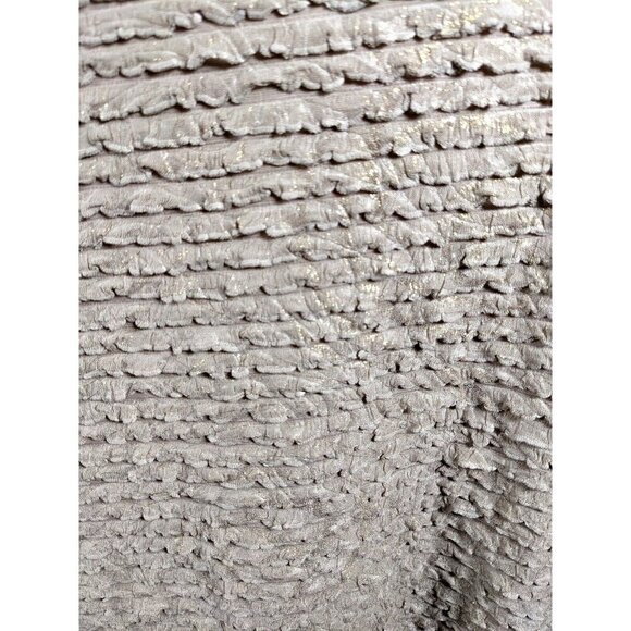 Chicos Travelers 3 Womens Cardigan Jacket XL Beige Metallic Gold Ruffled Stretch - Picture 4 of 5